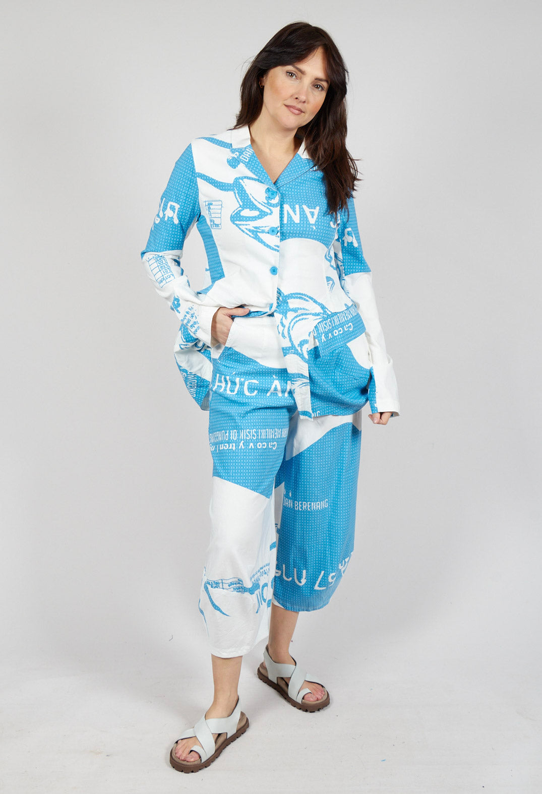 Pull On Balloon Trousers in Malibu Print