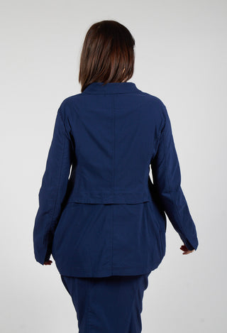 Tulip Hem Jacket in Navy