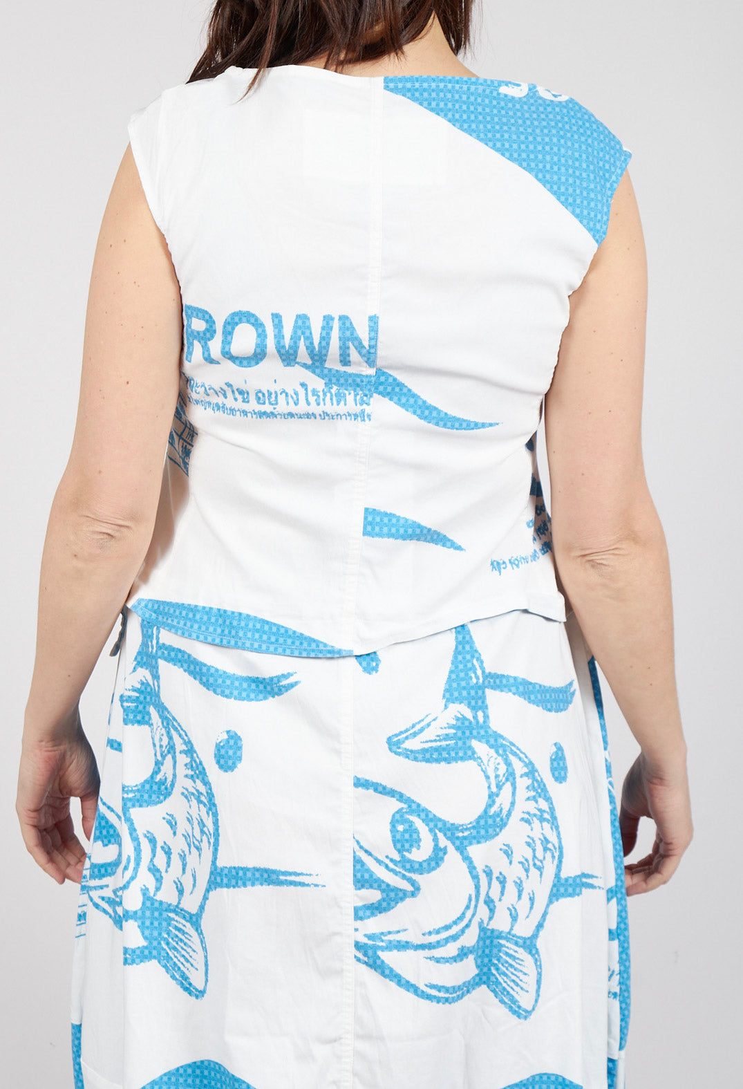 Tulip Dress with Front Panel in Malibu Print