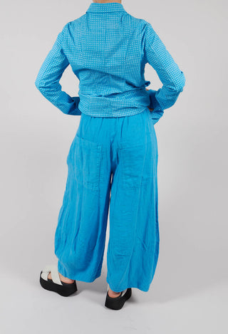 Cargo Linen Trousers in Malibu