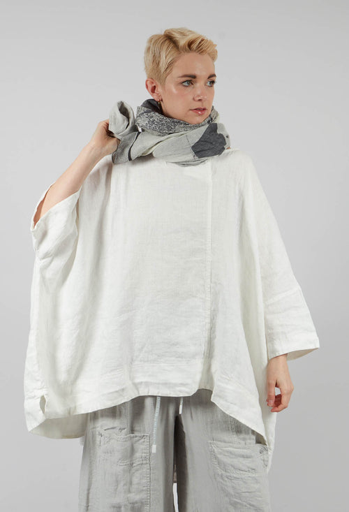 Oversized Linen Top in Offwhite