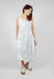 Linen Tulip Hem Dress in Grey Print