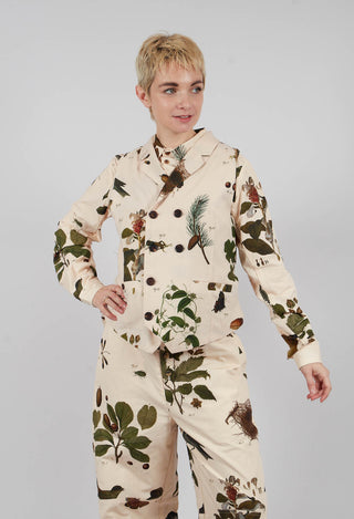 Double Breasted Waistcoat in Autome Vert