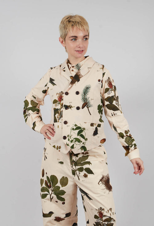 Double Breasted Waistcoat in Autome Vert