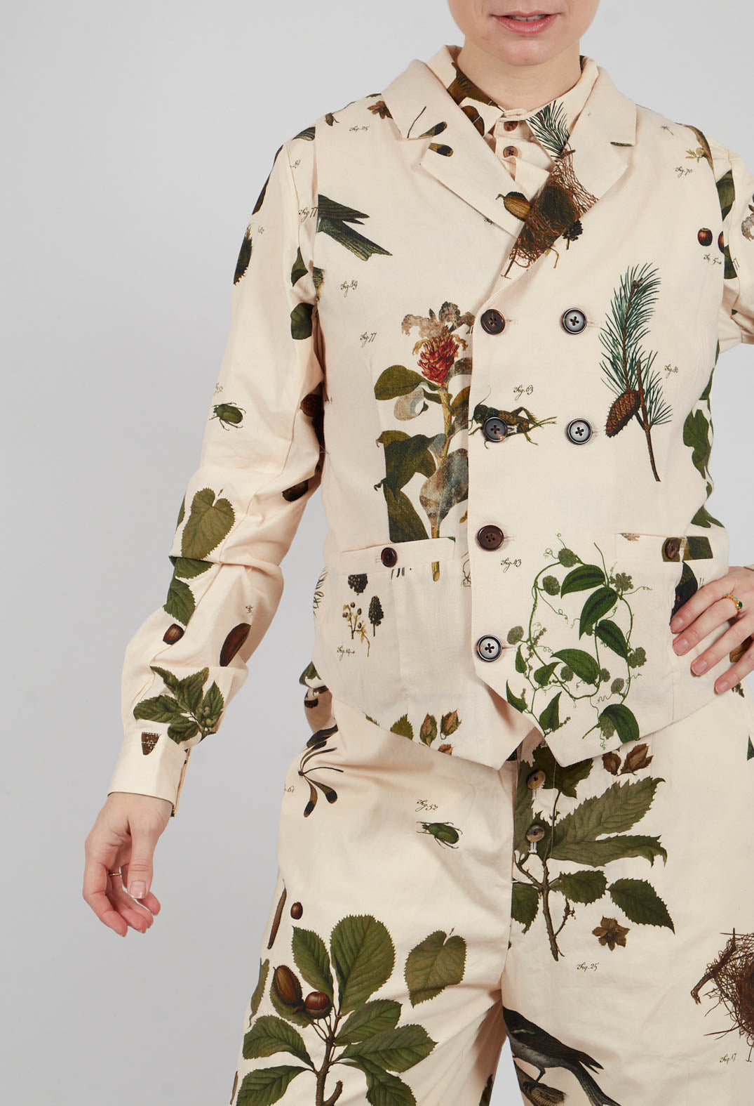 Double Breasted Waistcoat in Autome Vert