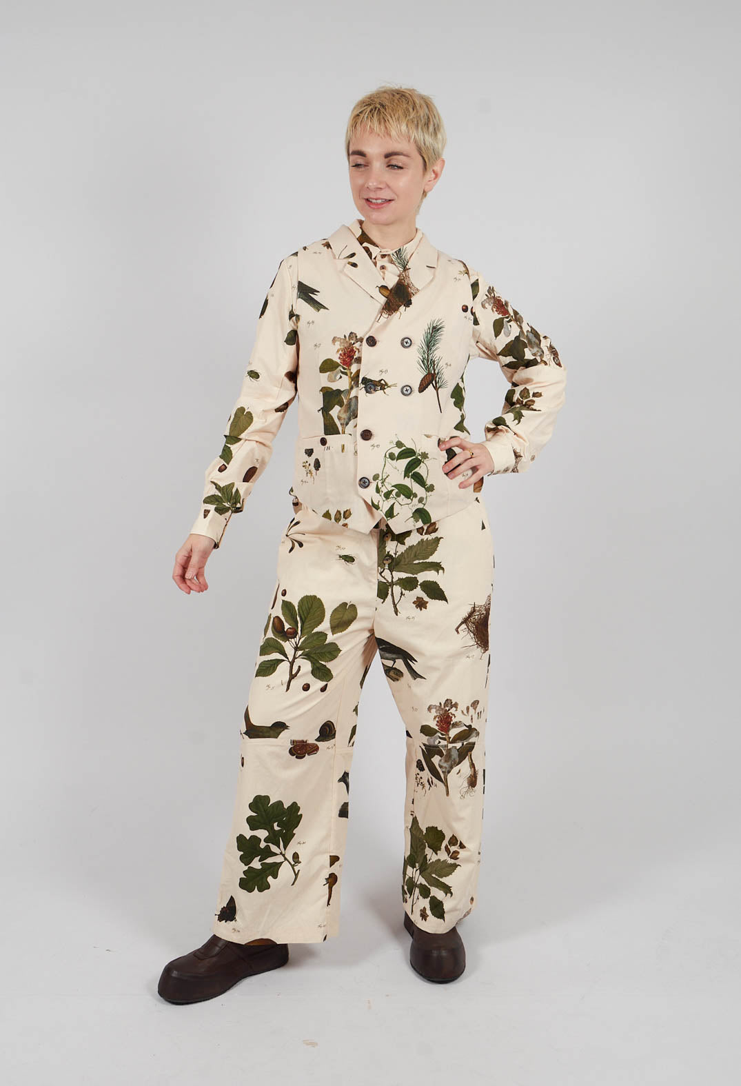 Double Breasted Waistcoat in Autome Vert