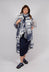 Oversized Lightweight Shirt Dress in Navy Print