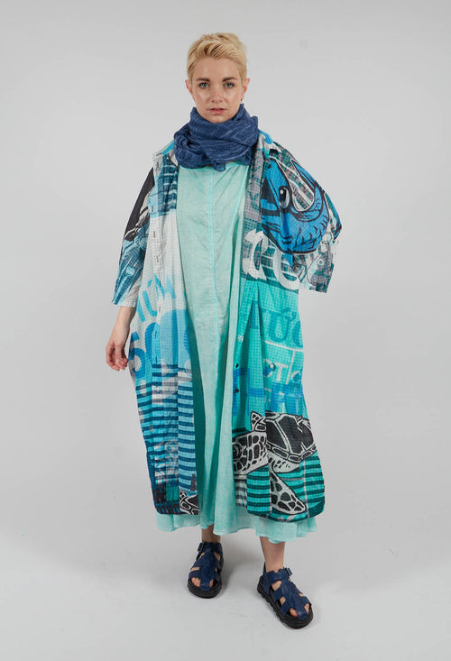 Oversized Lightweight Shirt Dress in Colorful
