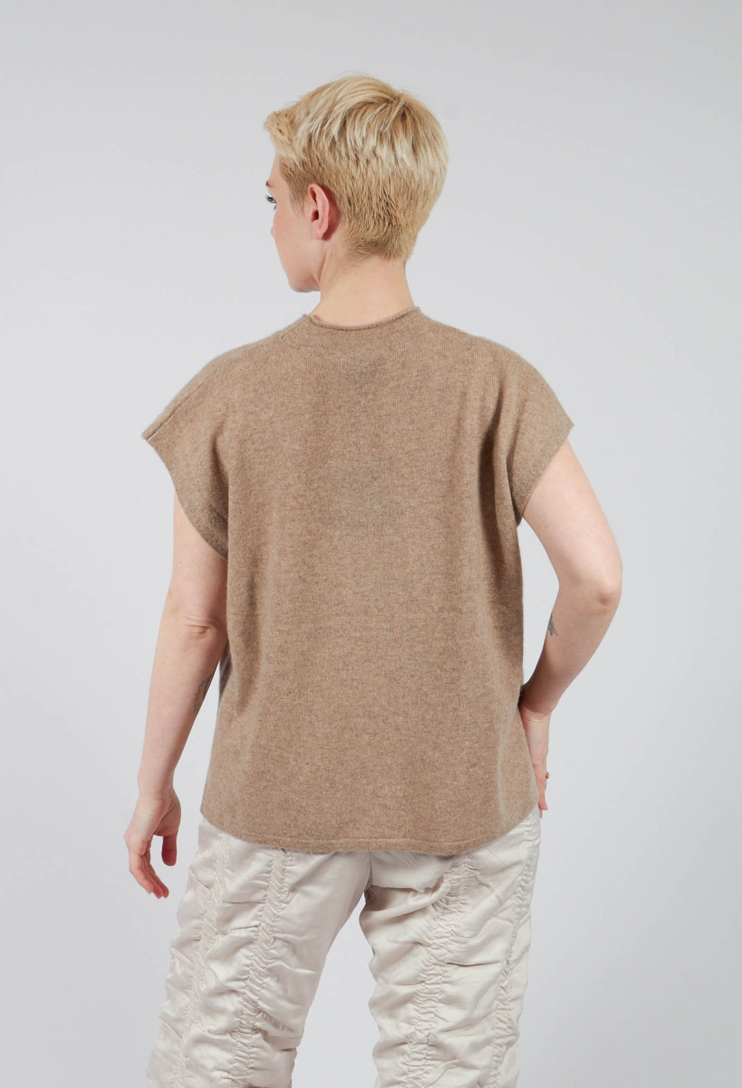Cloud Cashmere Blouse in Camel