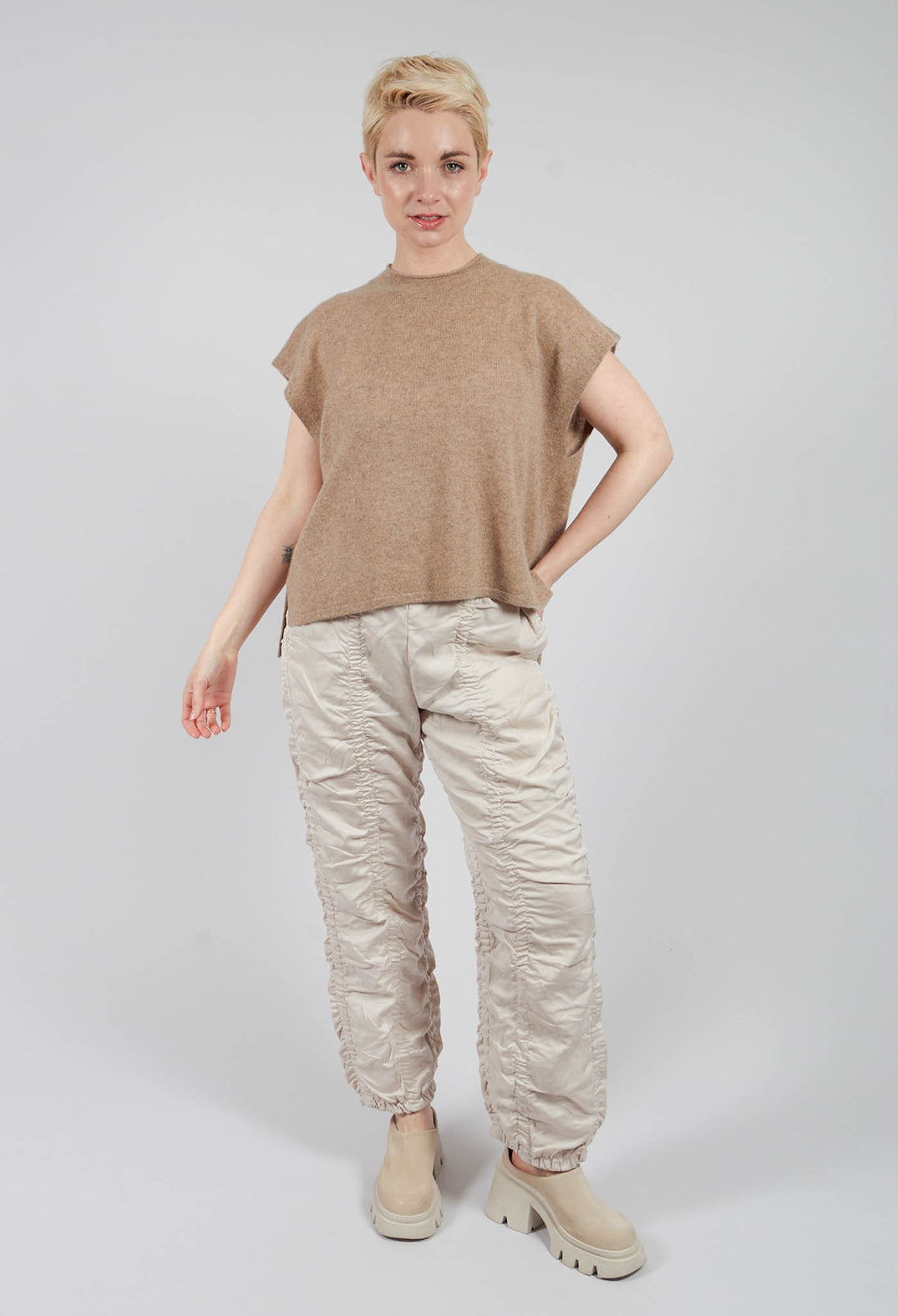 Cloud Cashmere Blouse in Camel