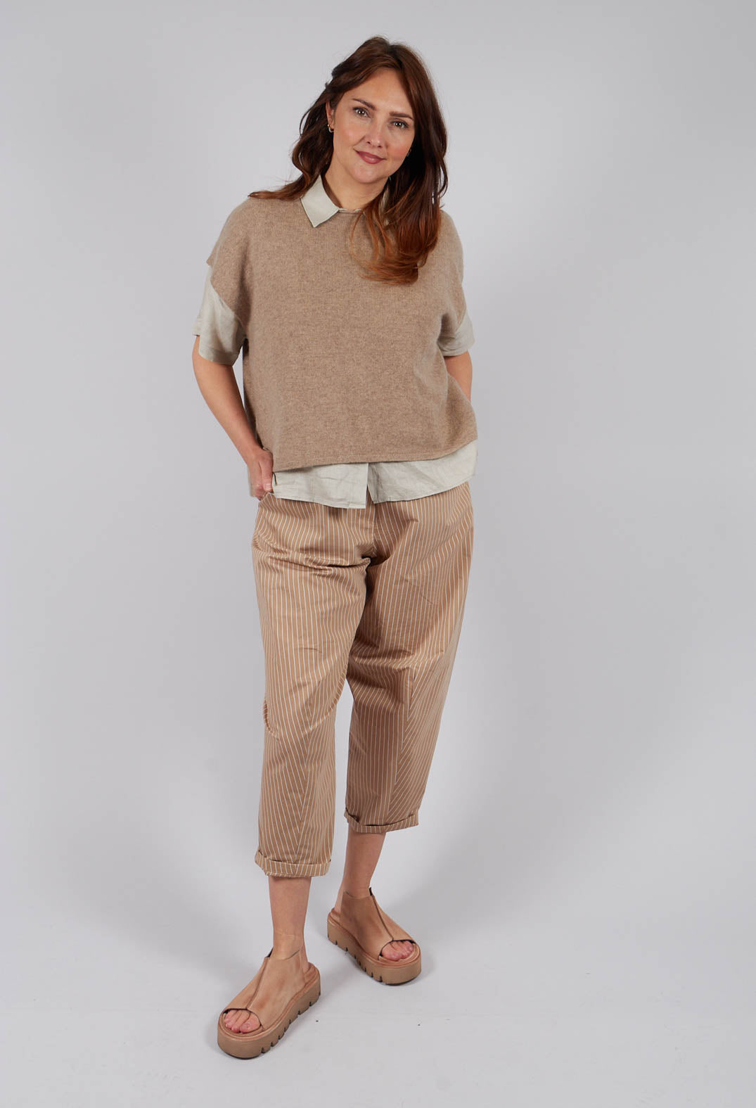 Cloud Cashmere Blouse in Camel