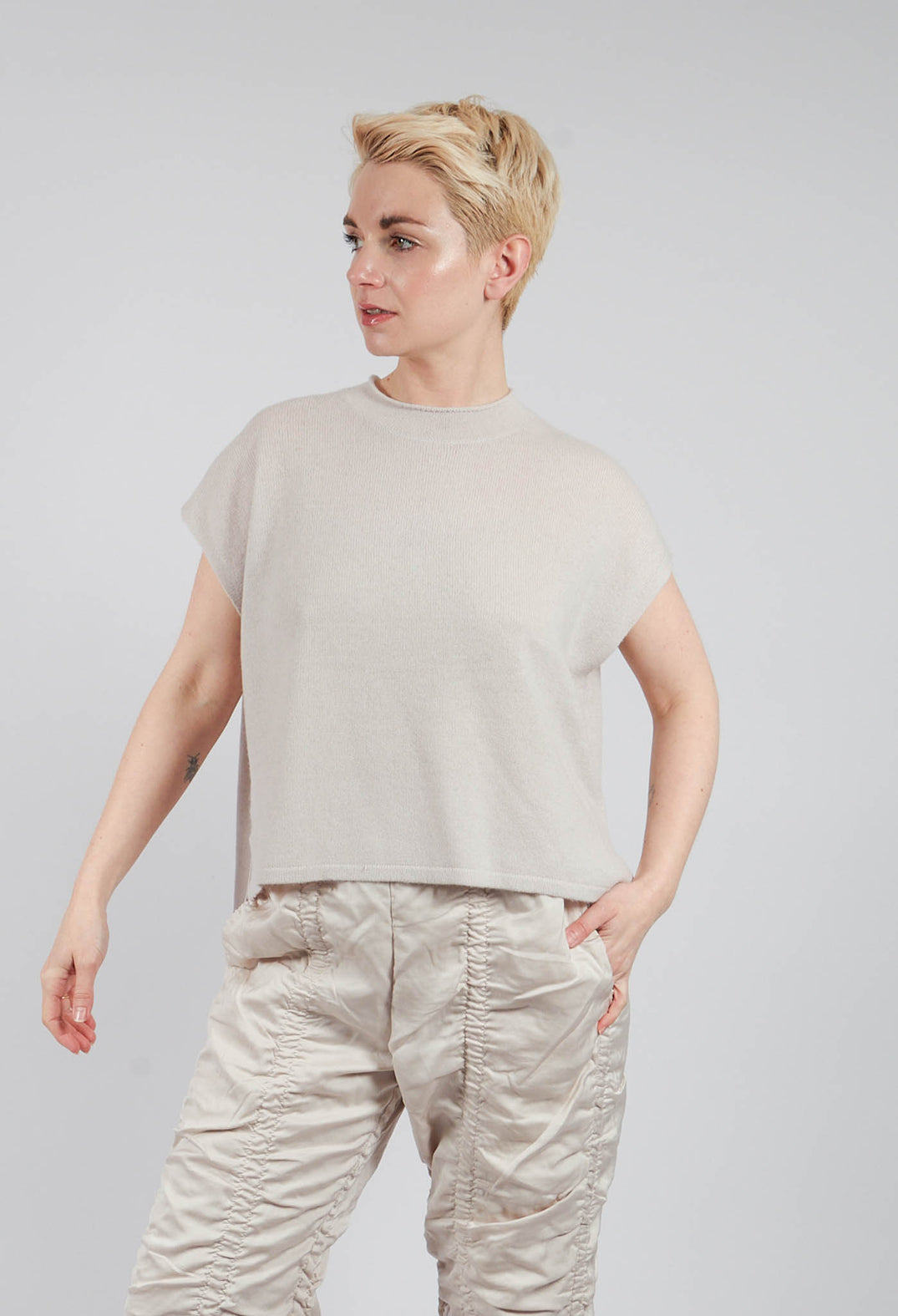 Cloud Cashmere Blouse in Grey