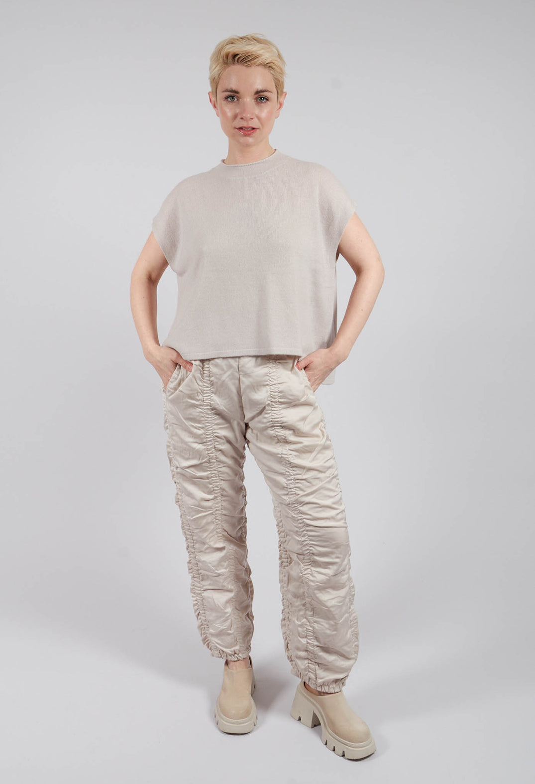 Cloud Cashmere Blouse in Grey
