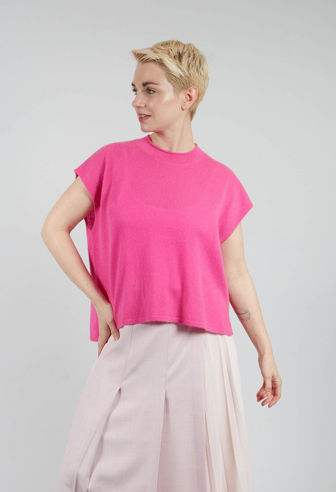Cloud Cashmere Blouse in Pink