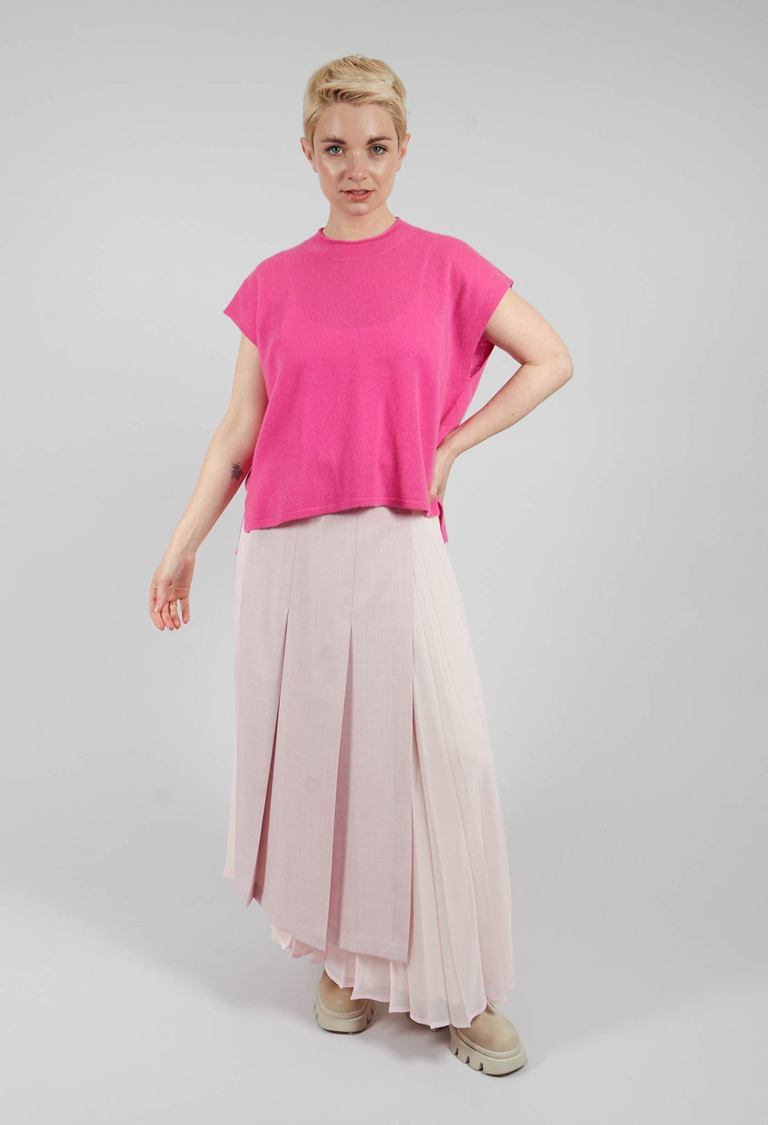 Cloud Cashmere Blouse in Pink