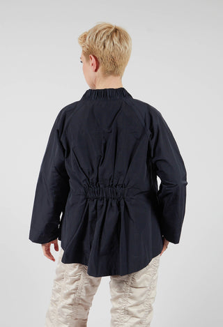 Fukkura Poplin Jacket in Navy