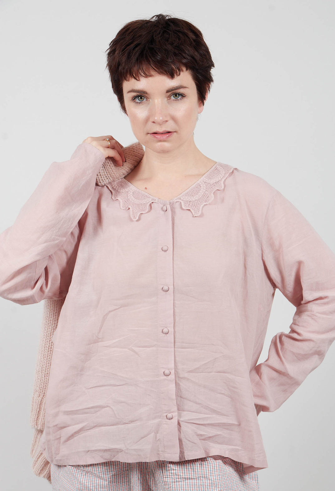 Agna Blouse in Pale Mauve