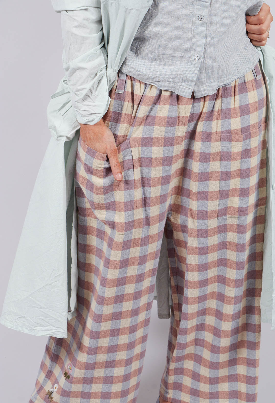 Henny Trousers in Checked Cotton