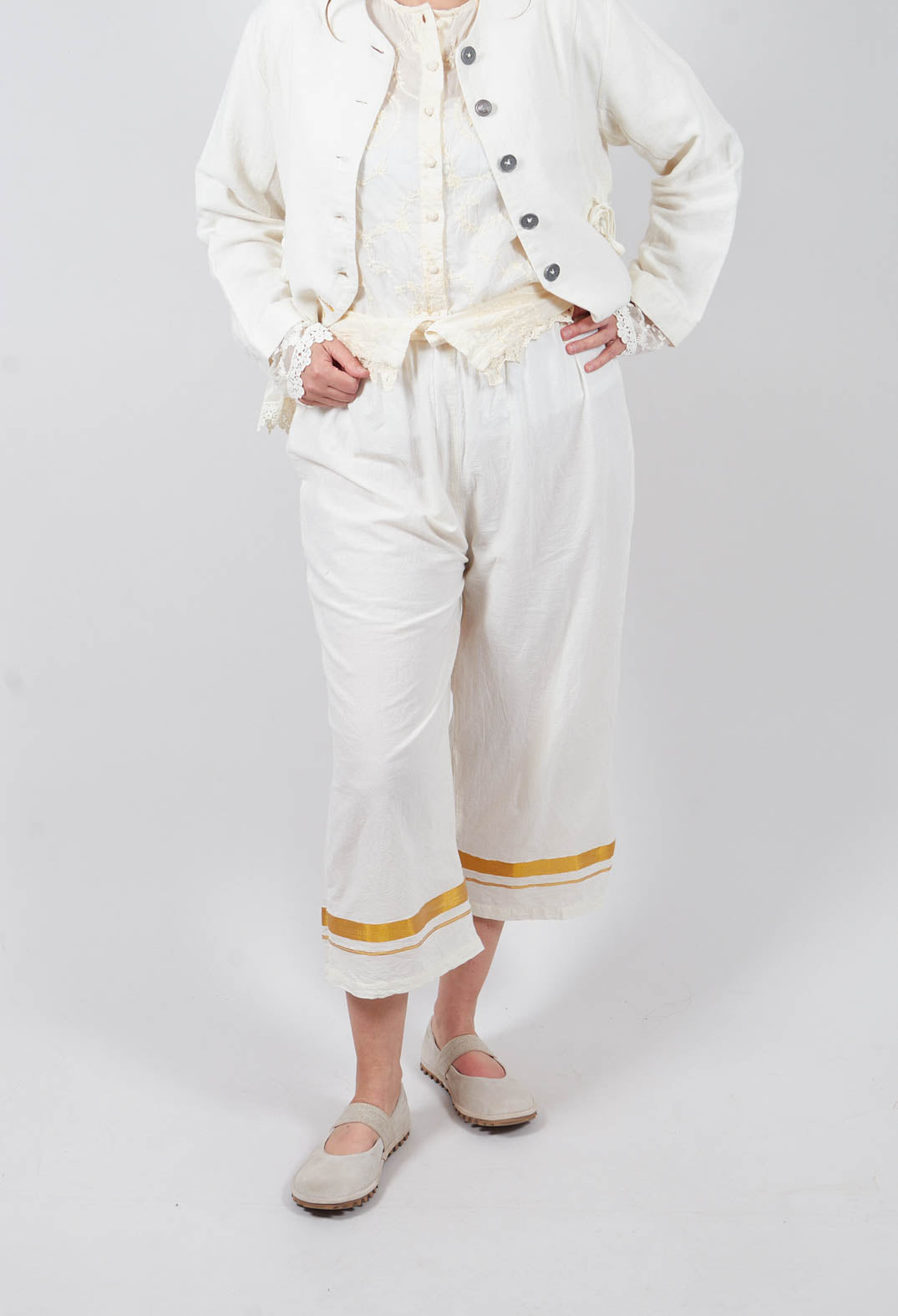 Henny Gold Stripe Trousers in Gold Stripe