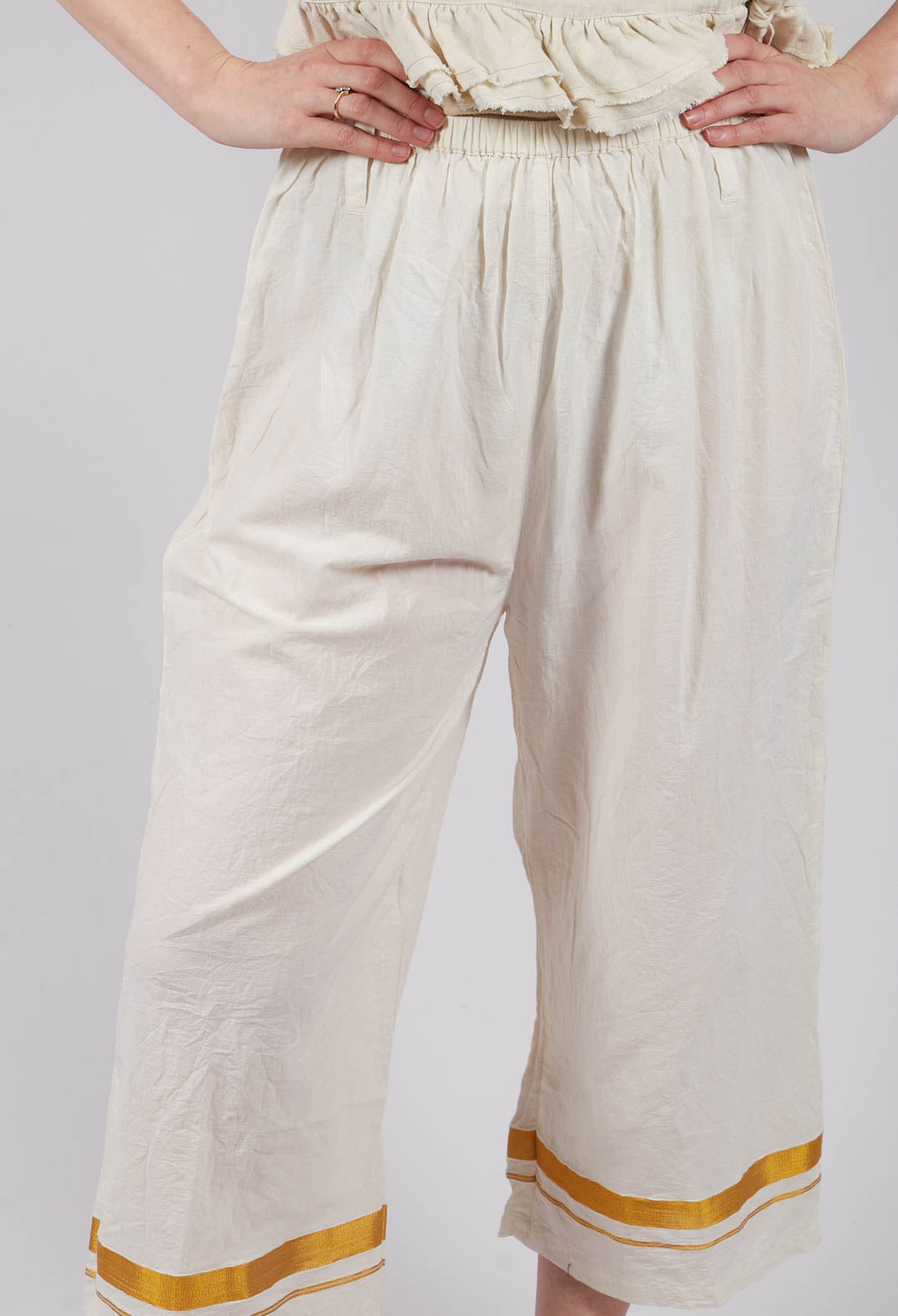 Henny Gold Stripe Trousers in Gold Stripe