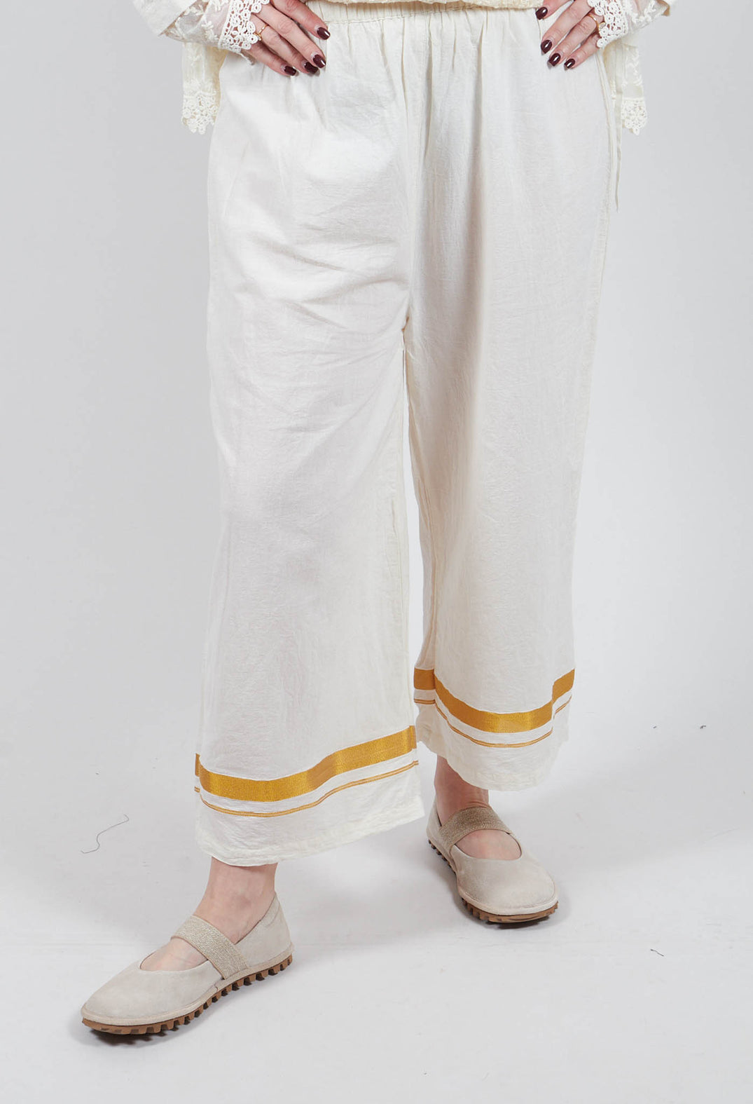 Henny Gold Stripe Trousers in Gold Stripe