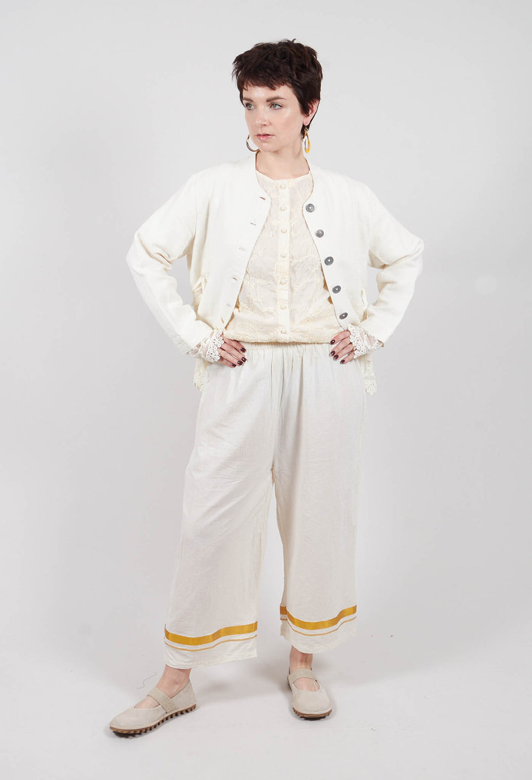 Henny Gold Stripe Trousers in Gold Stripe