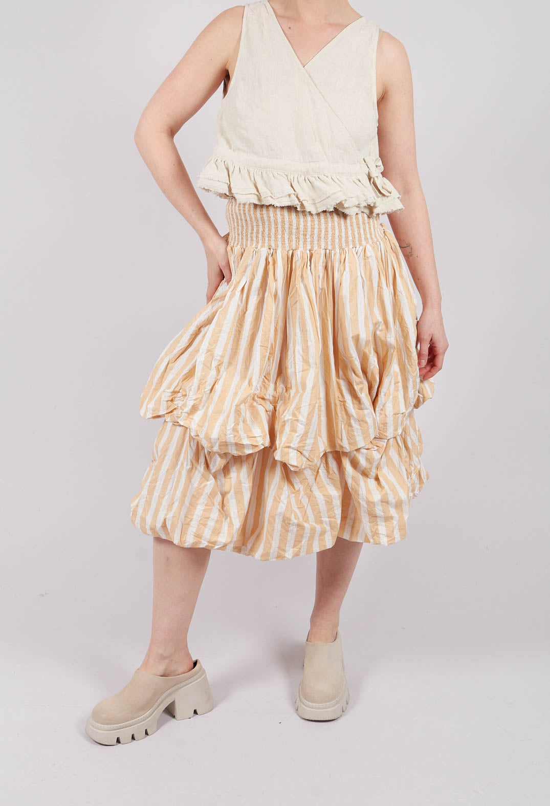Cornelia Skirt in Striped Cotton