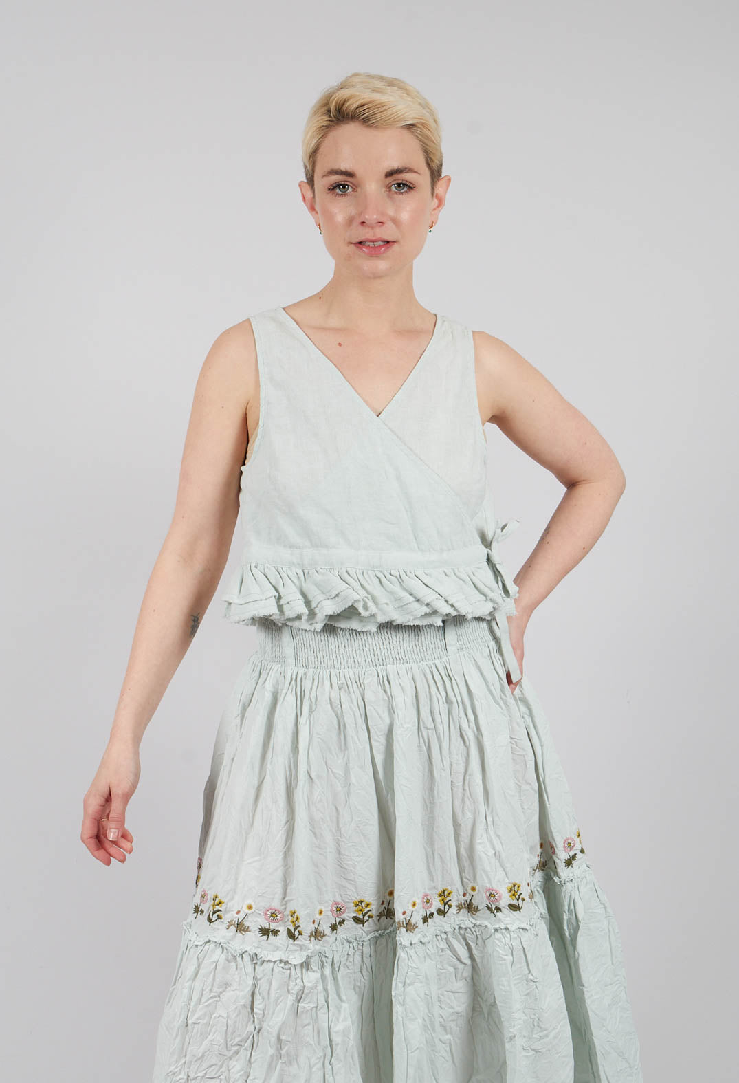 Connie Vest in Soft Jade