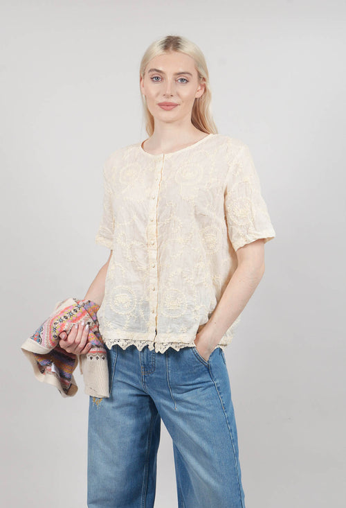 Gun Blouse in Cream