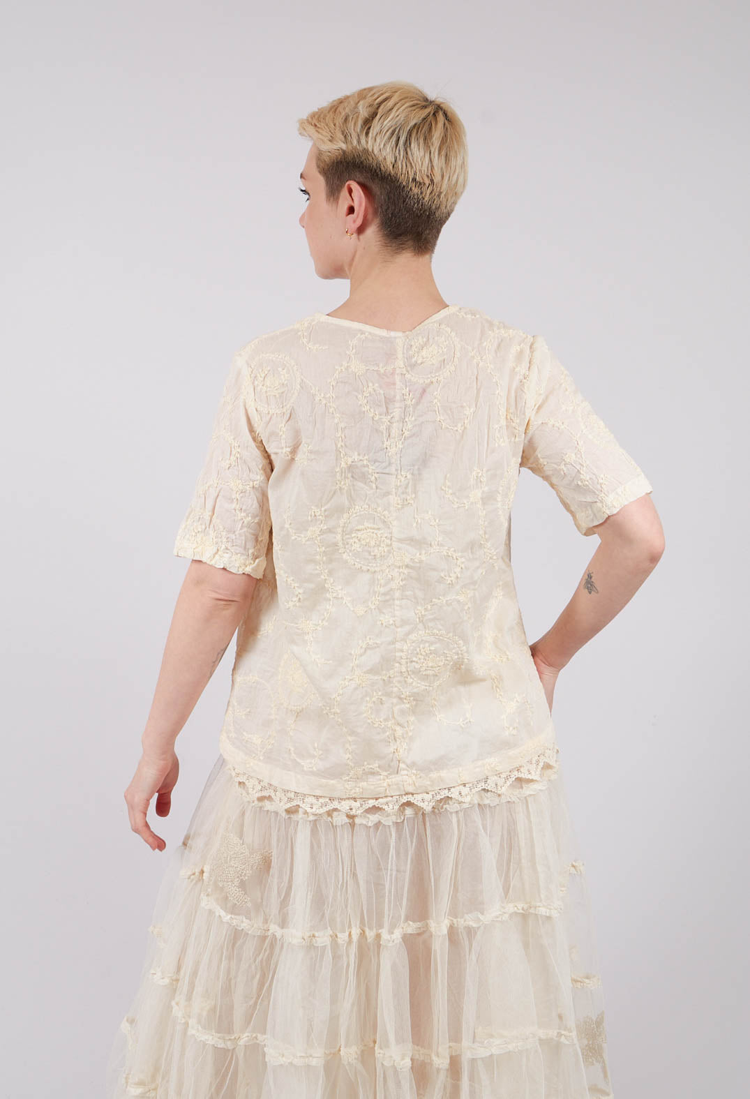 Gun Blouse in Cream