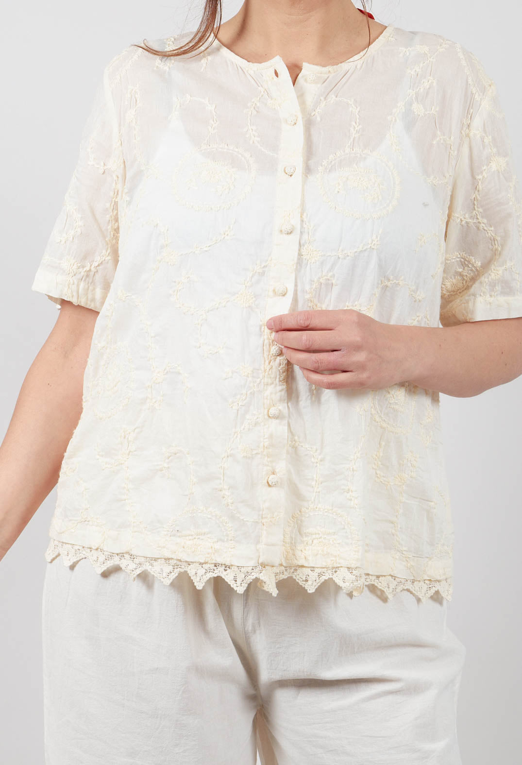 Gun Blouse in Cream