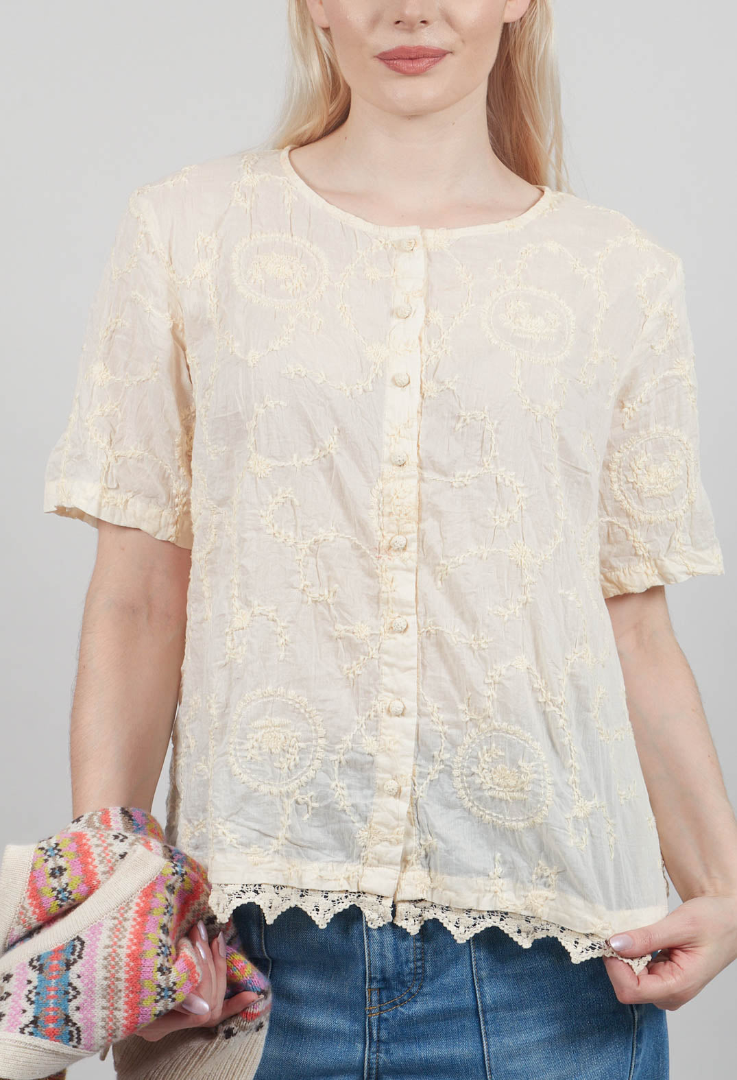 Gun Blouse in Cream