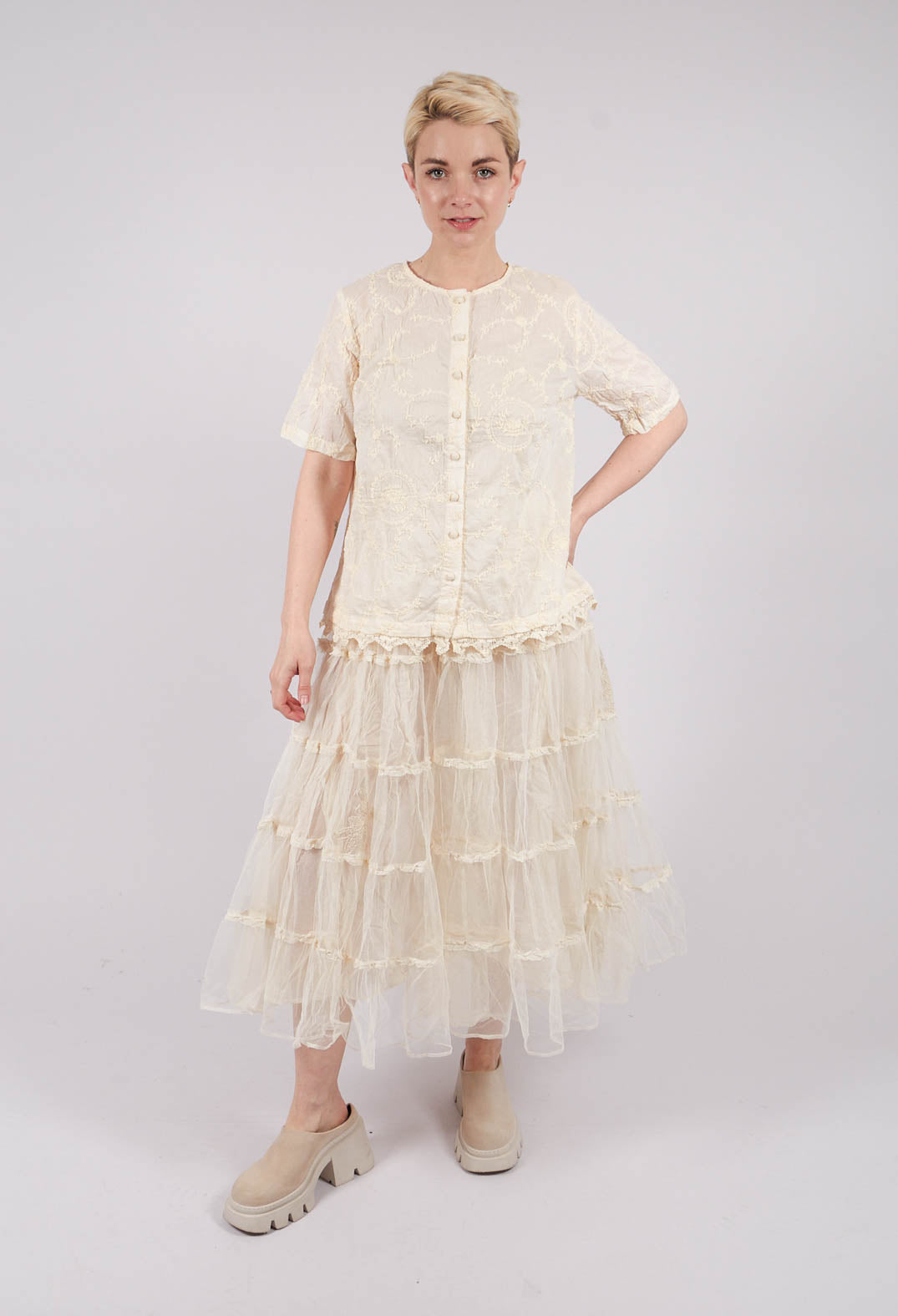 Gun Blouse in Cream