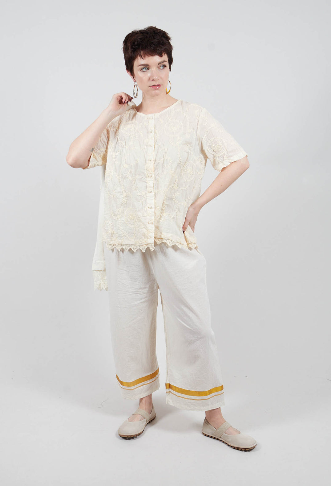 Gun Blouse in Cream