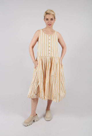 Birgitta Dress in Striped Cotton