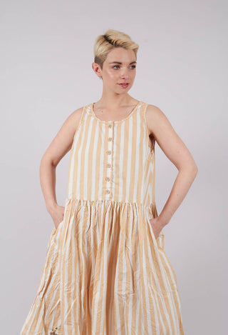 Birgitta Dress in Striped Cotton