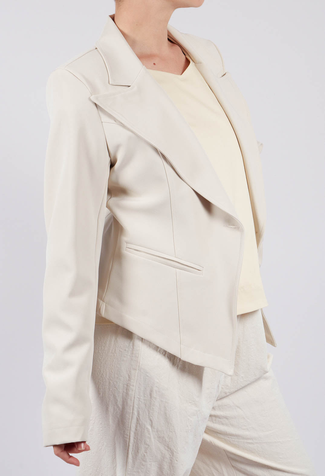 Skinny Jacket in Tecno Stretch Sand
