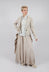 Aysmmetric Linen Jacket in Sand
