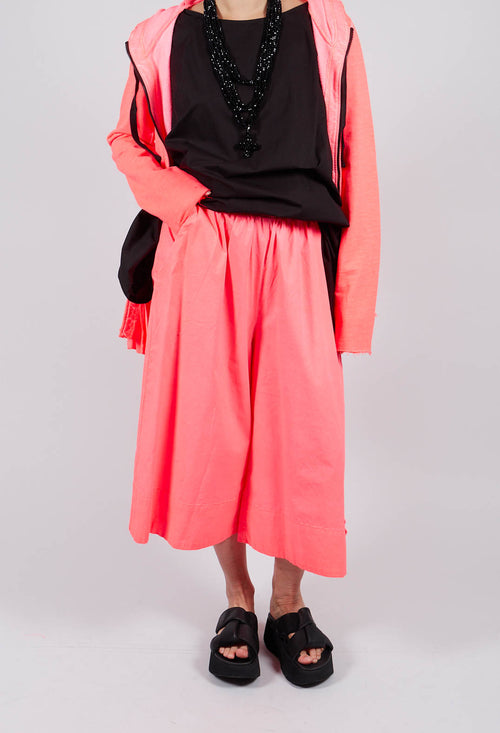 Wide Paper Trousers in Coral
