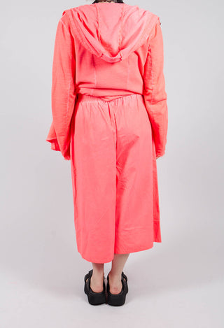 Wide Paper Trousers in Coral