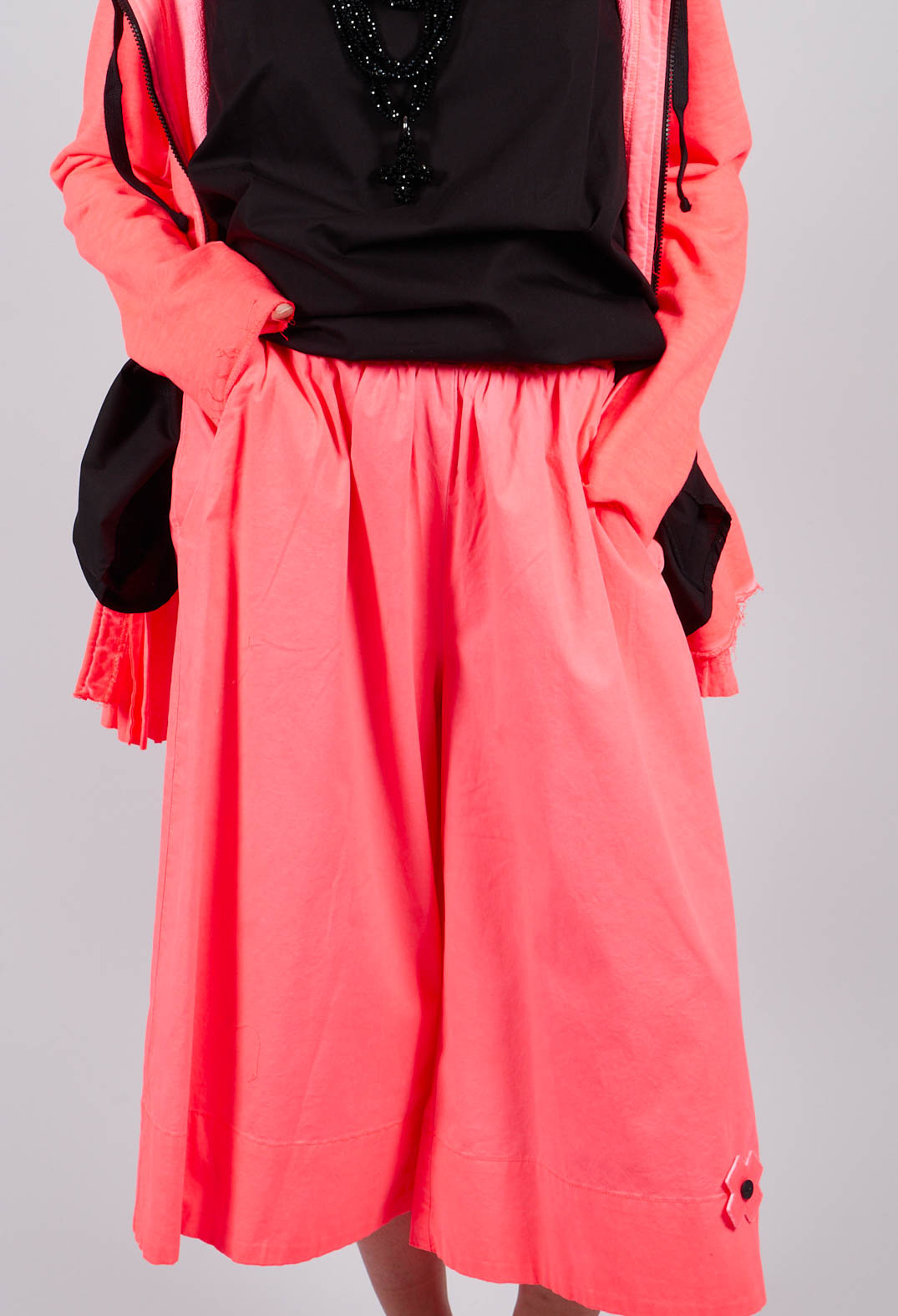 Wide Paper Trousers in Coral
