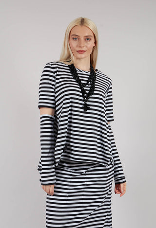 Big T-Shirt in Black and White Stripe