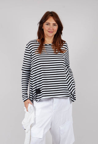 Big T-Shirt in Black and White Stripe
