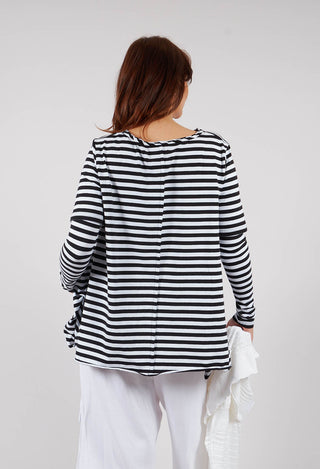 Big T-Shirt in Black and White Stripe