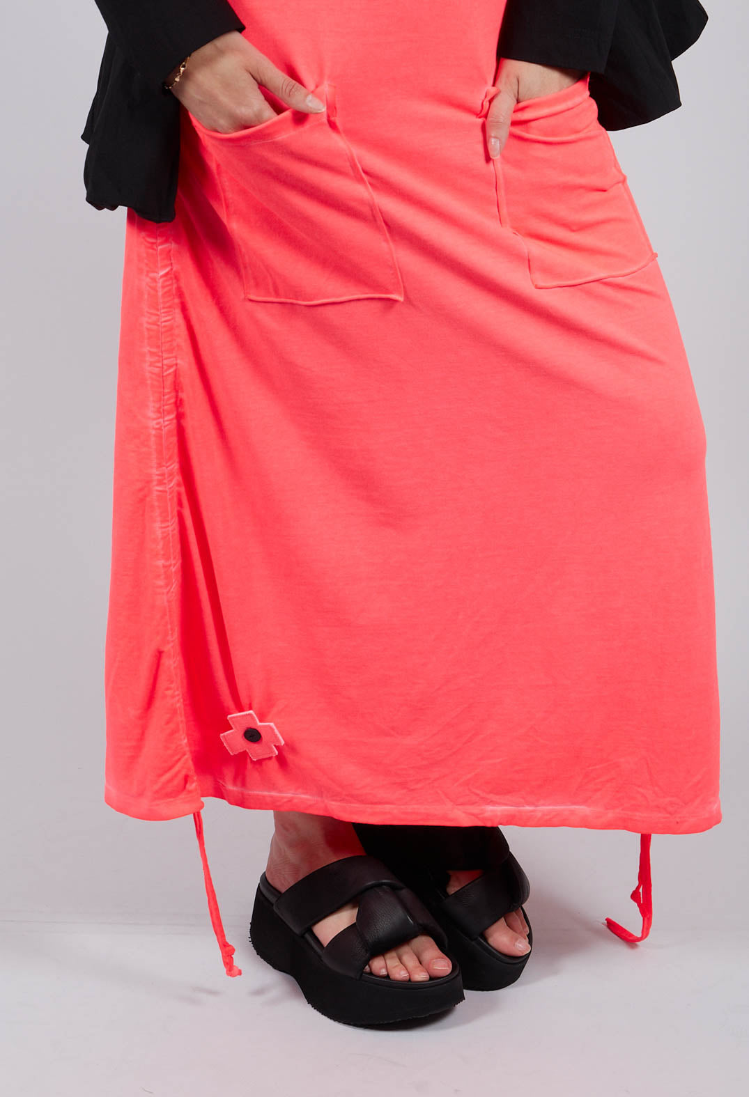 Three Pen Skirt in Coral