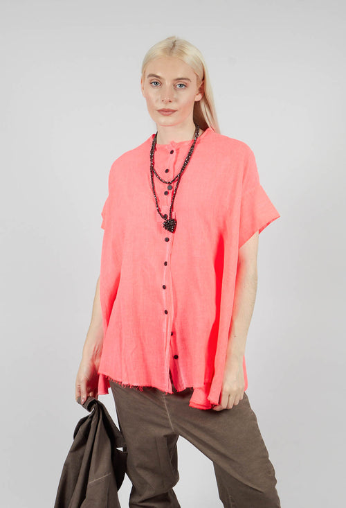 Voile Shirt in Coral