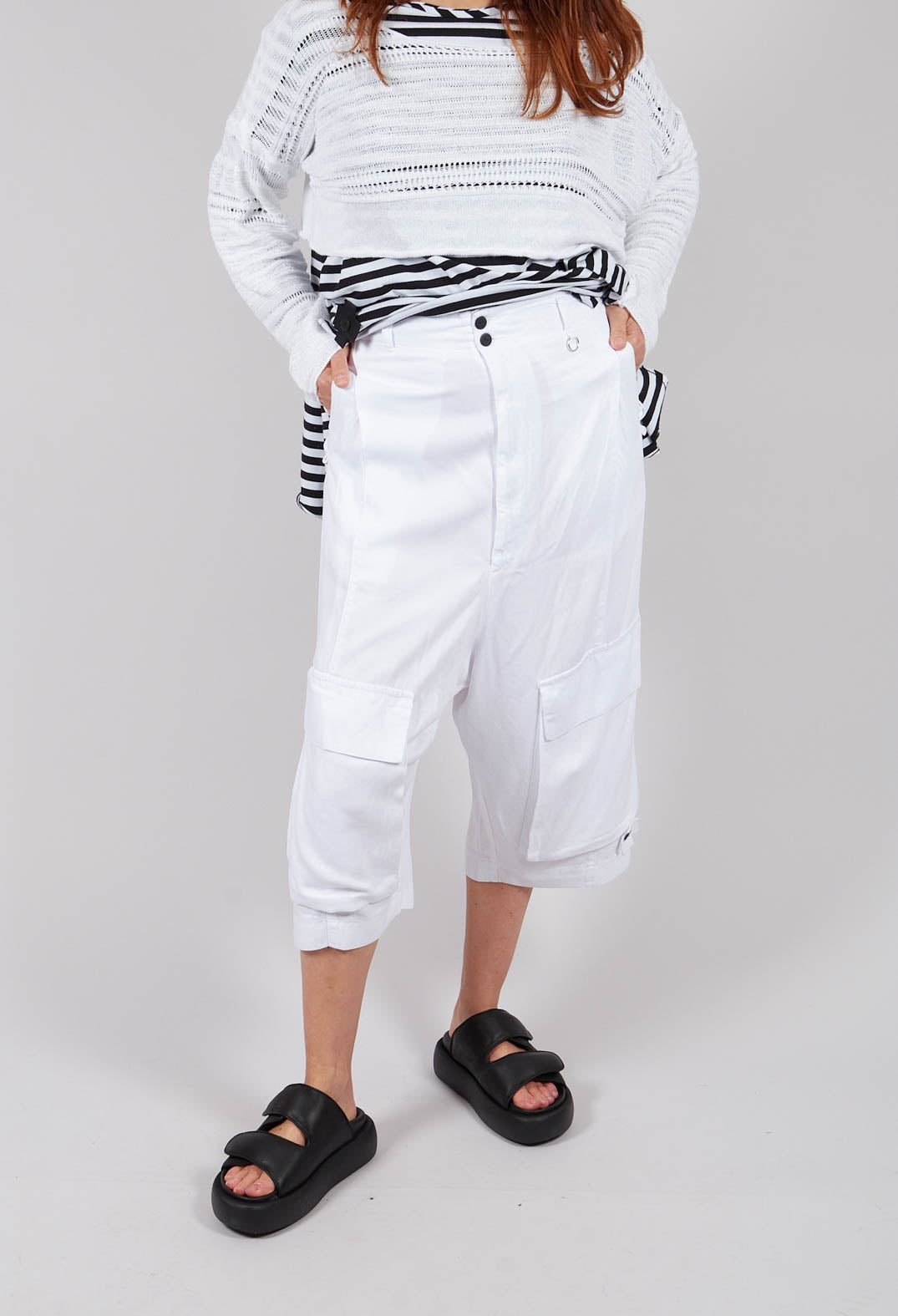 Big Pocket Trousers in White