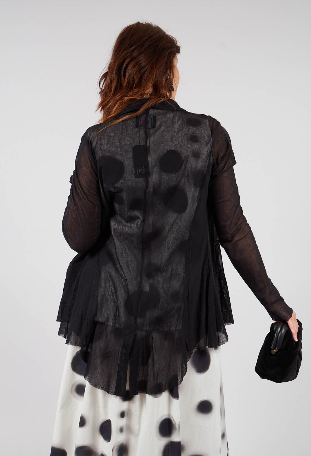 Mesh Blazer in Black