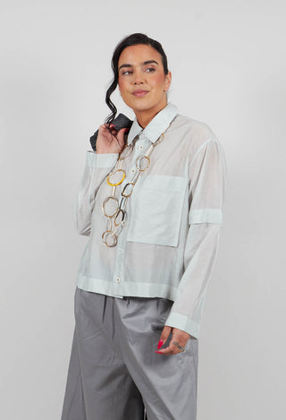 Semi Sheer Shirt in Light Grey