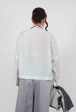 Semi Sheer Shirt in Light Grey